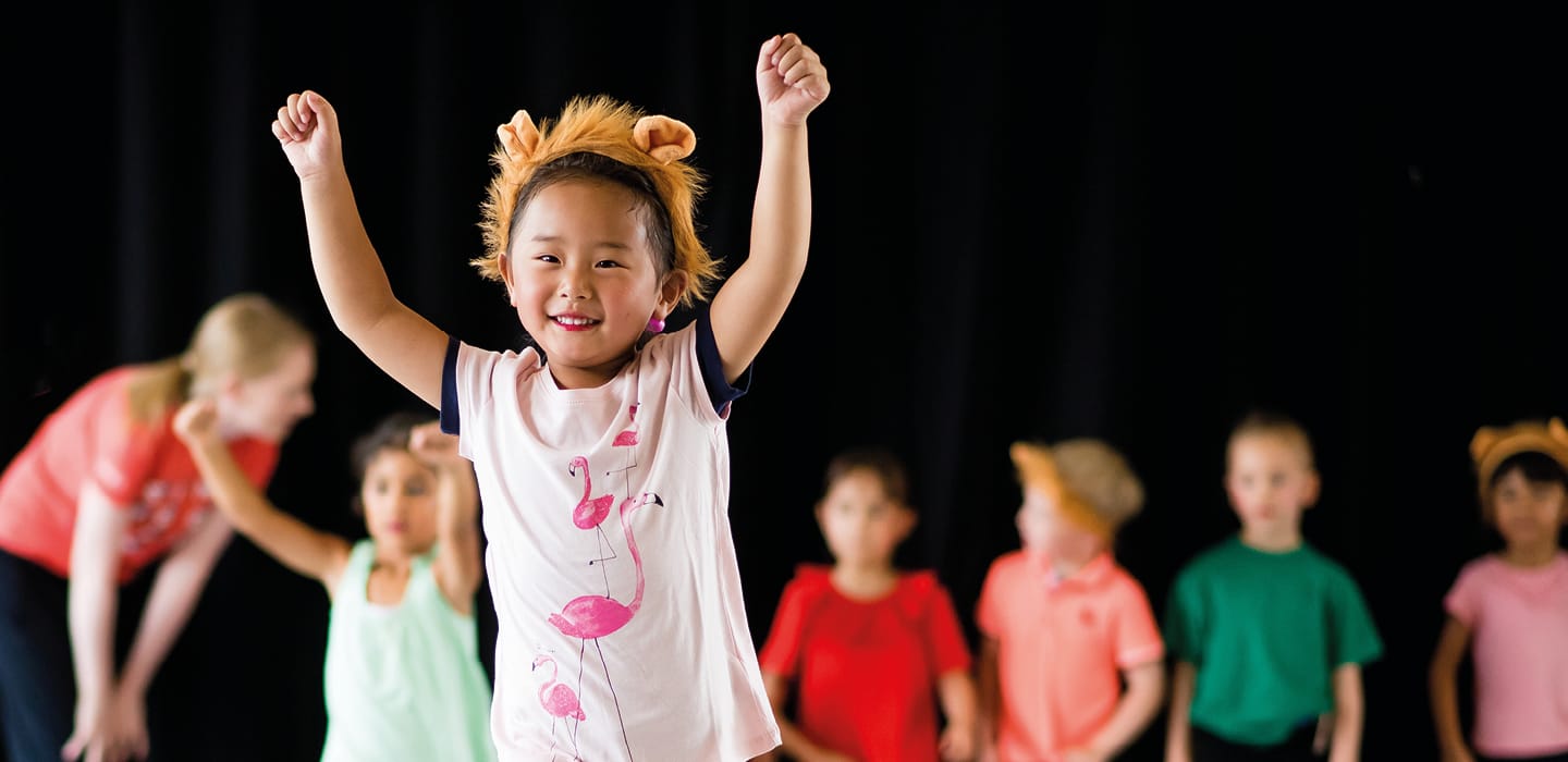 a young student during RAD dance workshop